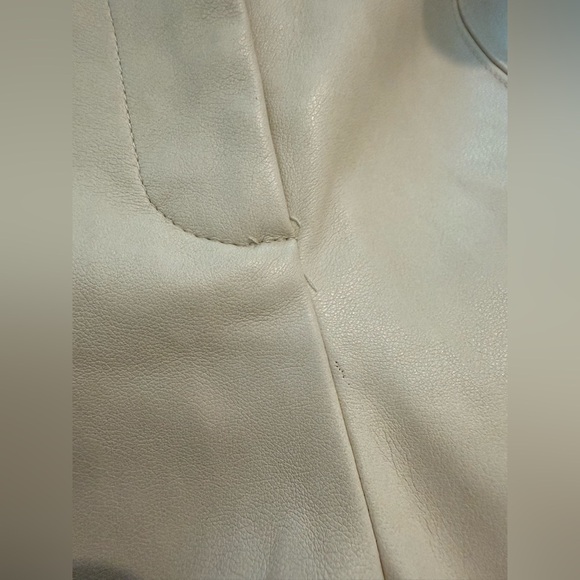 7 For All Mankind Vegan Leather Straight Wide Leg Crop Pant small womens - Picture 7 of 7